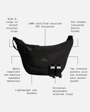 Finnson Osma Eco Stroller Organiser With Clips - Mocha