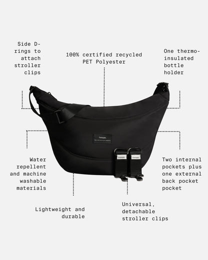 Finnson Osma Eco Stroller Organiser With Clips - Mocha