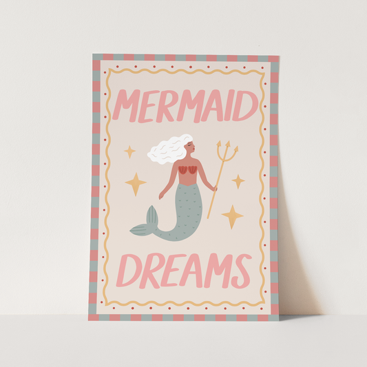 Kid Of The Village Mermaid Dreams Fine Art Print