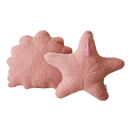 MiniCamp Boucle Seashell & Starfish Cushions - Rose