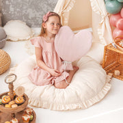 MiniCamp Ruffle Floor Cushion - Ecru