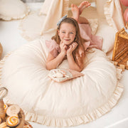MiniCamp Ruffle Floor Cushion - Ecru