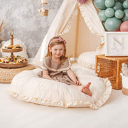 MiniCamp Ruffle Floor Cushion - Ecru