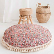 MiniCamp Tassel Floor Cushion - Pink Flowers
