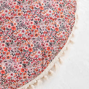 MiniCamp Tassel Floor Cushion - Pink Flowers