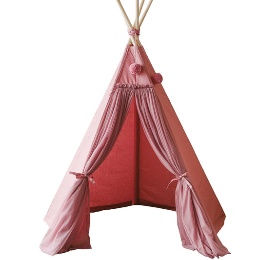 MiniCamp Fairy Teepee Play Tent With Tulle - Rose