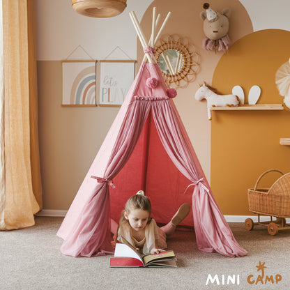 MiniCamp Fairy Play Tent with Tulle in Rose