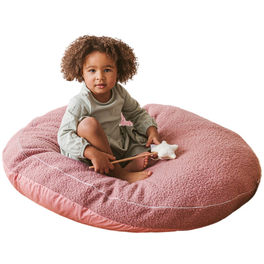 MiniCamp Kids Floor Cushion - Rose Boucle