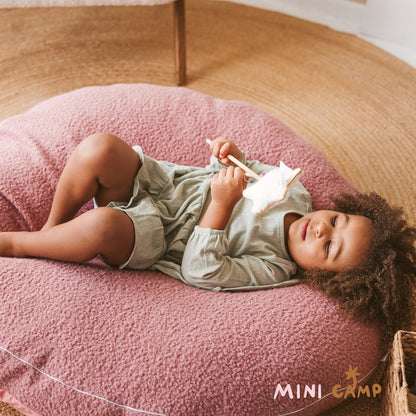 MiniCamp Kids Floor Cushion - Rose Boucle