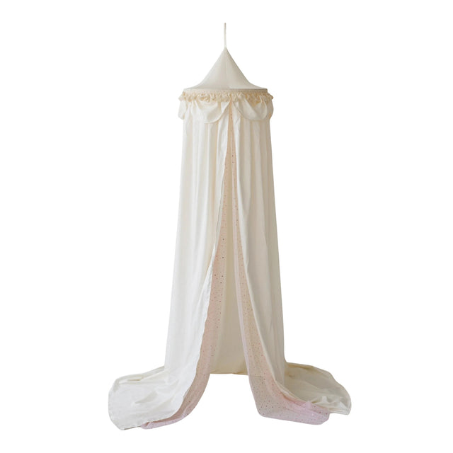 Minicamp Kids Bed Canopy Tulle & Tassels - Cream