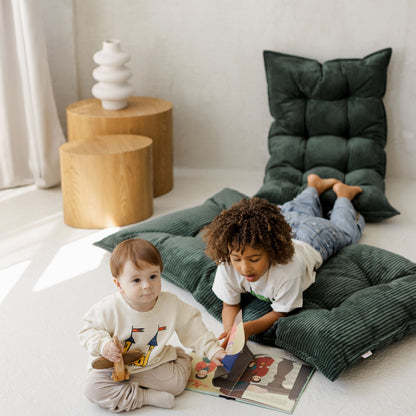 MiniCamp Corduroy Floor Cushion - Petrol Green
