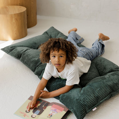 MiniCamp Corduroy Floor Cushion - Petrol Green