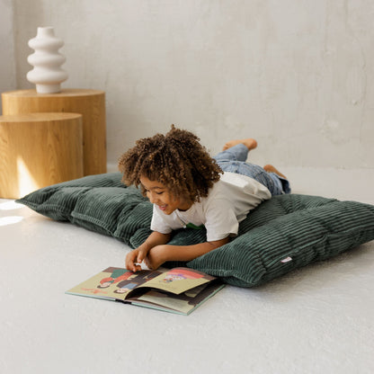 MiniCamp Corduroy Floor Cushion - Petrol Green