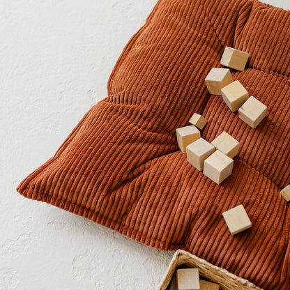 MiniCamp Corduroy Floor Cushion - Terracotta