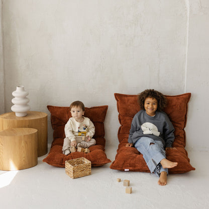 MiniCamp Corduroy Floor Cushion - Terracotta