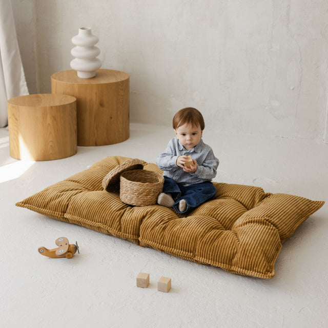 MiniCamp Corduroy Floor Cushion - Mustard