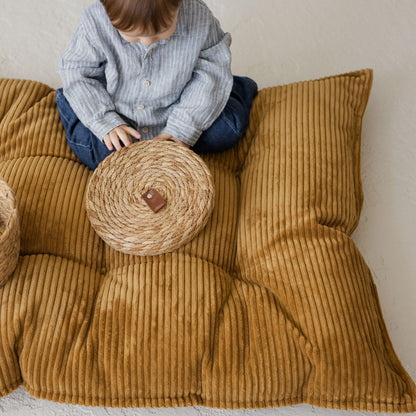 MiniCamp Corduroy Floor Cushion - Mustard
