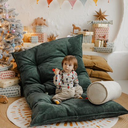 MiniCamp Corduroy Floor Cushion - Petrol Green