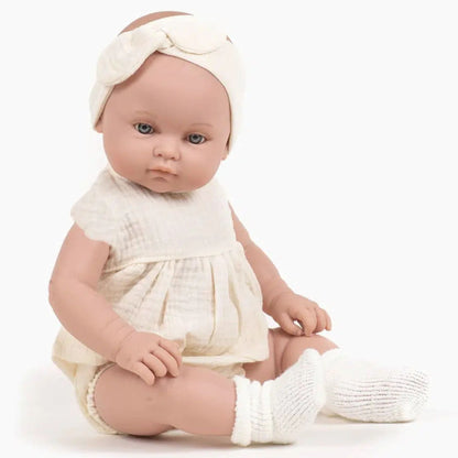 Minikane Baby Girl Doll 47cm Yaëlle - Ecru Outfit