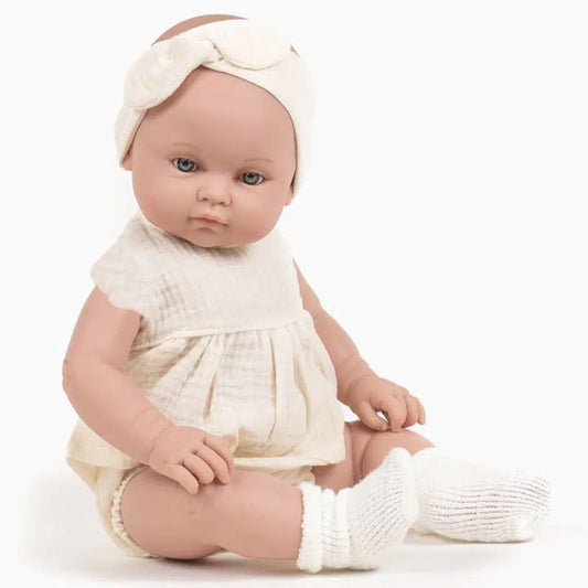 Minikane Baby Girl Doll 47cm Yaëlle - Ecru Outfit