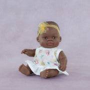 Miniland African Baby Girl Doll - 21cm