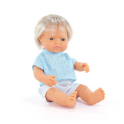 Miniland Blonde Caucasian Doll - 38cm