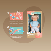 Miniland Blonde Caucasian Doll - 38cm