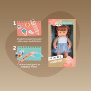 Miniland Caucasian Redhead Doll - 38cm