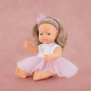 Miniland Dark Blonde Caucasian Girl Doll - 38cm