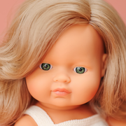 Miniland Dark Blonde Caucasian Girl Doll - 38cm