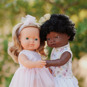 Miniland Dark Blonde Caucasian Girl Doll - 38cm