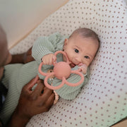 Mushie Rattle Teethers - Dusty Rose