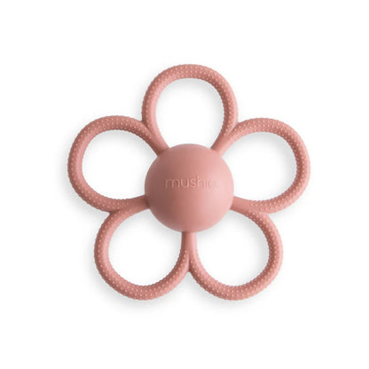 Mushie Rattle Teethers - Dusty Rose