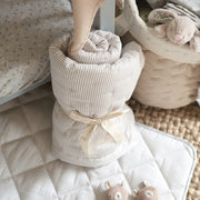 Avery Row Quilted Bedspread - Natural Stripe
