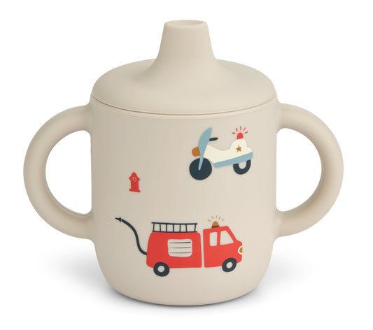 Liewood Neil Sippy Cup - Emergency Vehicle / Sandy