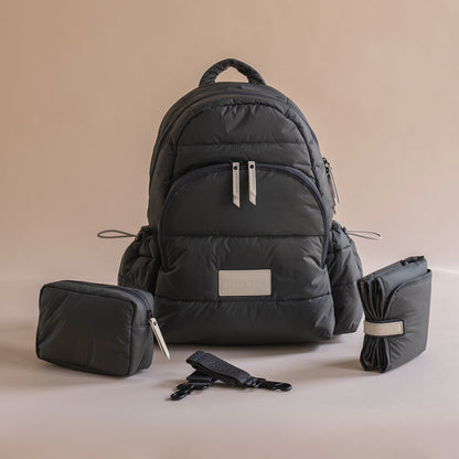 Avery Row Baby Changing Backpack - Soft Black