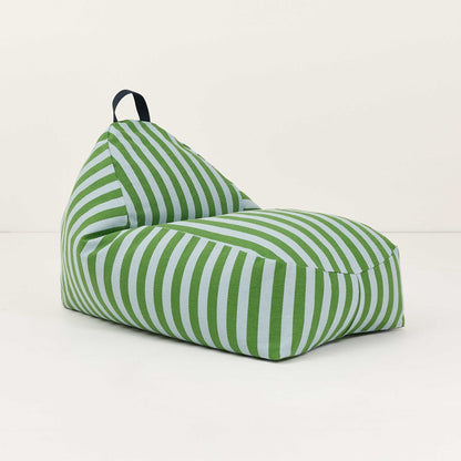 Nobodinoz Bliss Long Beanbag - Green Blue Stripes
