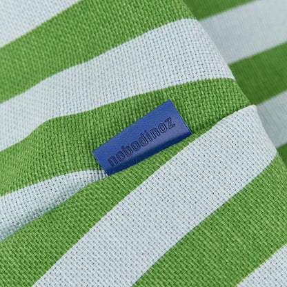 Nobodinoz Bliss Long Beanbag - Green Blue Stripes