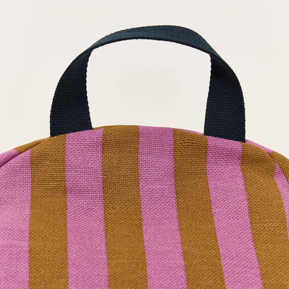 Nobodinoz Bliss Long Beanbag - Pink Curry Stripes