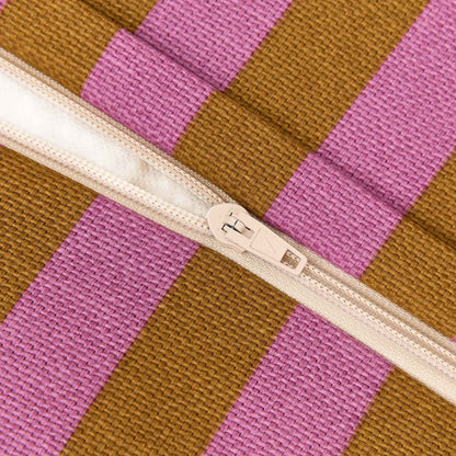 Nobodinoz Bliss Long Beanbag - Pink Curry Stripes