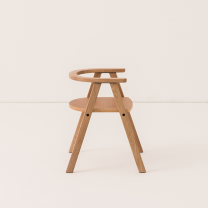 Nobodinoz Growing Green Kid's Chair - Oak