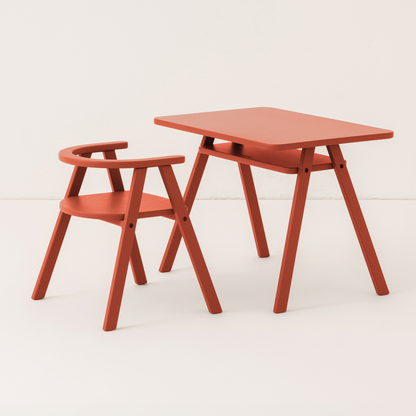 Nobodinoz Growing Green Kid's Table - Burnt Red