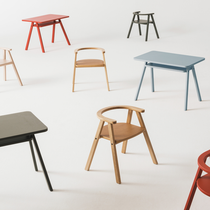 Nobodinoz Growing Green Kid's Table - Burnt Red