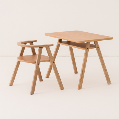 Nobodinoz Growing Green Kid's Table - Oak