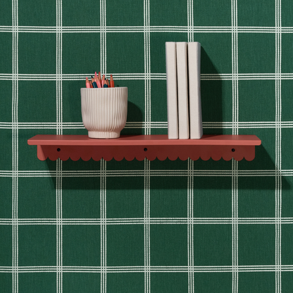 Nobodinoz Lacquered Steel Large Wall Shelf - Burnt Red