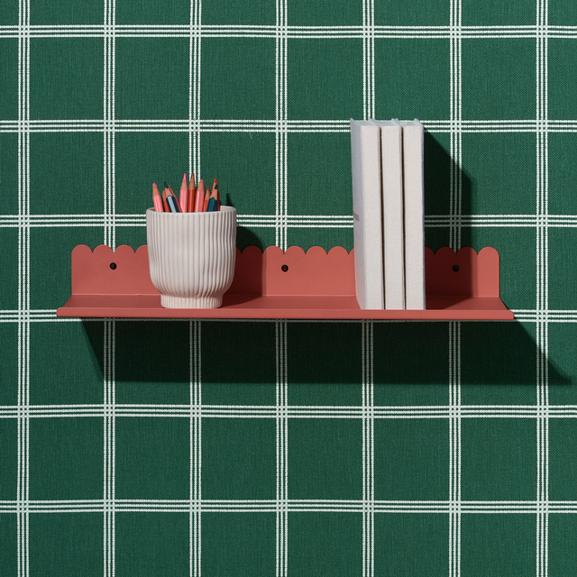 Nobodinoz Lacquered Steel Large Wall Shelf - Burnt Red