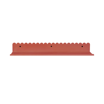 Nobodinoz Lacquered Steel Large Wall Shelf - Burnt Red