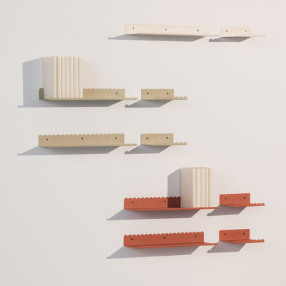 Nobodinoz Lacquered Steel Small Wall Shelf - Burnt Red