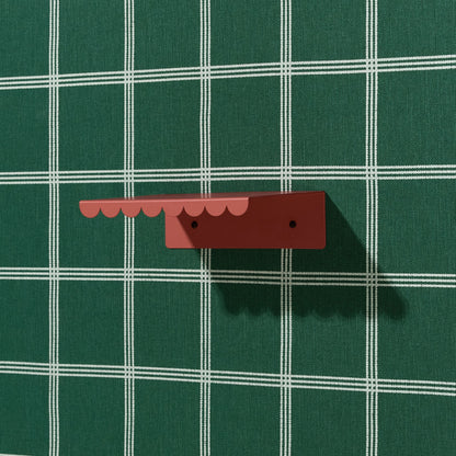 Nobodinoz Lacquered Steel Small Wall Shelf - Burnt Red