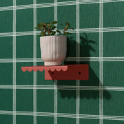 Nobodinoz Lacquered Steel Small Wall Shelf - Burnt Red